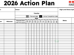 Action Plan Template Monthly (2026)